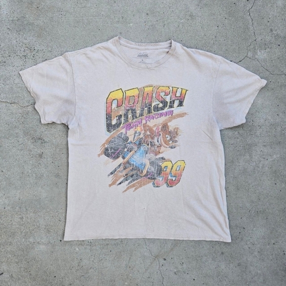 Crash Team Racing 99 Size L Baige Graphic print t-shirt - Picture 2 of 4